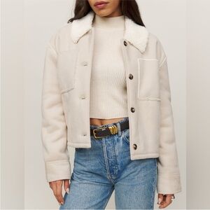 Arlington Jacket in Cream | REFORMATION
SIZE SMALL